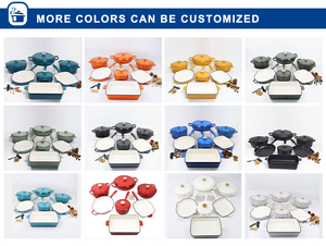 Set <span class=keywords><strong>di</strong></span> pentole in ghisa smaltata a 7 pezzi con Logo personalizzato <span class=keywords><strong>di</strong></span> alta qualità, lavastoviglie e forno in stile americano - Product Image 2