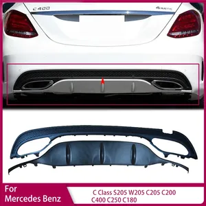 สตาร์นาฟ สำหรับรถยนต์เมอร์เซเดส-เบนซ์ ซีคลาส S205 W205 C205 C200 C400 C250 C180 ชุดแต่งดิฟฟิวเซอร์กันชนหลัง สปอยเลอร์ วาลเลนซ์ รุ่น A2058856238 A205 - Product Image 5