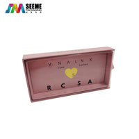 Boîtes d'emballage en carton noir, blanc, rose, or rose, personnalisées avec logo, pour cils magnétiques, vente en gros, marque privée, mode