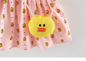 European New Style Fashion Party Frock Designs One Piece Kids Girls Cartoon Duck Dresses for Children - Product Image 6