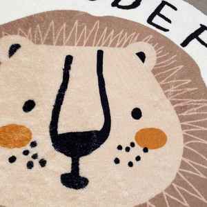 Cute <b>Lion</b> ABC Kids Play Mat Baby Nursery Carpet Non Slip Round Educational Alphabet <b>Soft</b> Area Rug for Children Toddlers - Product Image 4