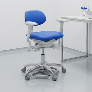 Sillón de Microscopio Dental con Control de Pie, Reposabrazos Dobles, Asiento Dinámico, Cuero Médico, para Clínica Dental - Product Image 1