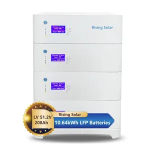 Tăng năng lượng mặt trời LV 10.64kwh 51.2V 208ah điện áp thấp Lithium LiFePO4 pin giá 10kwh 200AH LWP nhà năng lượng pin lưu trữ