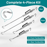 Kit de tendeurs à vis en acier inoxydable pour camping-car, lot de 4 tendeurs de câbles sécurisés avant et arrière pour camping-car
