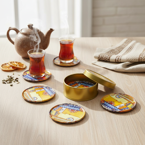 PICASSO-posavasos de té de METAL, estera de seis metales de Turquía - Product Image 3