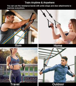 Bandes de résistance extensibles avec poignée, en latex, 11 pièces, livraison gratuite - Product Image 6