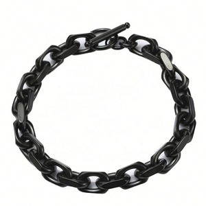 Bracelet pour homme Zyo en acier inoxydable argenté antique avec fermoir à bascule - Product Image 2