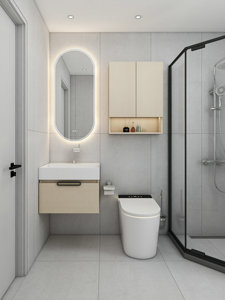 Mueble de Baño con Lavabo de Cerámica, Espejo y Gabinete, a Precio Competitivo - Product Image 4