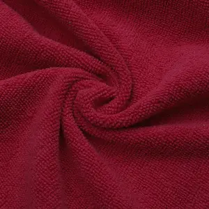 Vente chaude Textile À La Maison Solide Couleur Polyester Brocart Microfibre Tissu Éponge Tissu
