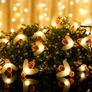 <span class=keywords><strong>Guirnalda</strong></span> de luces LED con forma de abeja alimentada por energía <span class=keywords><strong>Solar</strong></span>, guirnaldas navideñas impermeables para fiestas, decoración de valla de jardín - Product Image 5