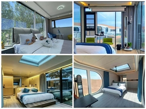 Casa Container a Due Piani a Forma di Mela - Moderna Lodge Glamping per Hotel/Campeggio, Spazio Abitativo Prefabbricato a 2 Piani - Product Image 2