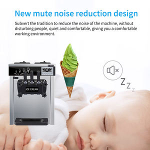 ماكينة آيس كريم كهربائية من ميكن بسعة 18 لتر/ساعة، صانعة آيس كريم ناعم بثلاث نكهات، متينة وسهلة الاستخدام - Product Image 6
