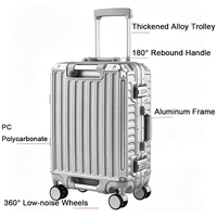 Valise rigide à roulettes pivotantes, porte-gobelet pliable, poignée télescopique, serrure à code TSA, valise de voyage, logo personnalisé, vente en gros