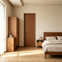 Porte coulissante dissimulée en MDF sur mesure, double fermeture amortie, pour cuisine et salon, finition élégante