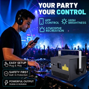 USA Warehouse 10W APP Control Party RGB 3D Animation Laser Stage Lighting Show for Nightclub - Product Image 5