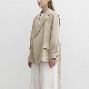 <span class=keywords><strong>Traje</strong></span> <span class=keywords><strong>de</strong></span> <span class=keywords><strong>lino</strong></span> para mujer, alta calidad, diseño <span class=keywords><strong>de</strong></span> cinturón <span class=keywords><strong>de</strong></span> corbata, Blazer informal <span class=keywords><strong>de</strong></span> <span class=keywords><strong>lino</strong></span> y algodón, 2020 - Product Image 3