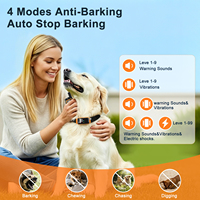 Hundetraining E-Halsband IP67 Automatisches Anti-Bell-Halsband Ultraschall-Hundeabschreckung mit Taschenlampe Wasserdichter Alarm Trainer Hunderepeller