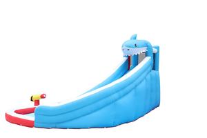 Gran oferta, tobogán acuático inflable con temática <span class=keywords><strong>de</strong></span> tiburón, <span class=keywords><strong>parque</strong></span> acuático para exteriores/interiores con <span class=keywords><strong>piscina</strong></span> para uso doméstico y centro comercial - Product Image 3