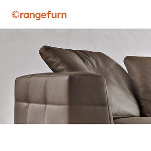 ओरांगफुर्न लक्जरी चेस्टरफील्ड चमड़े के सोफे अमेरिकी आधुनिक शैली के लिए ई-आकार दिन वास्तविक चमड़े के लिए - Product Image 5