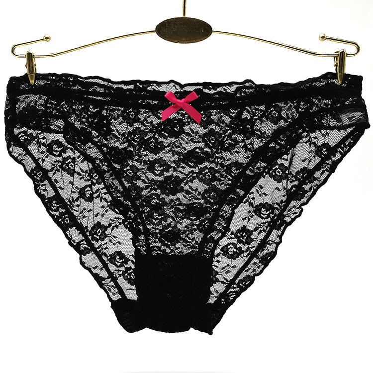 Wholesale Women Lace Sexy Transparent Comfy Lace Briefs M-XL Panties Female Lingerie Ladies Underwear