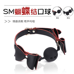 ของเล่นทางเพศสำหรับผู้ใหญ่, ที่ปิดปากแบบโบว์, หนัง PU, ที่ปิดปากซิลิโคน, ของเล่นสำหรับคู่รักแนว SM, ของเล่นสำหรับกิจกรรมทางเพศแบบพันธนาการ, ดรอปชิปปิ้ง - Product Image 2