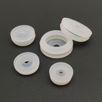 Passe-câble en silicone translucide double face à trou rond, anti-poussière pour câbles de 8 à 18 mm