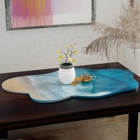 DM643 Moule en résine pour plateau de charcuterie irrégulier de grande taille, pour la création de plateaux en résine époxy, de décorations artistiques DIY et de planches à découper de type table rivière