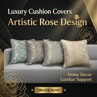Housse de coussin jacquard métallique rose élégante haut de gamme, coussin décoratif de luxe léger pour canapé, salon et chambre à coucher
