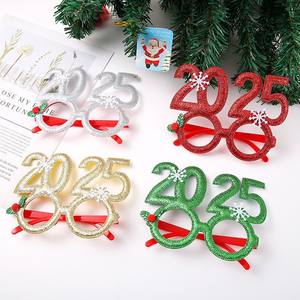 Venta al por mayor 49 diseños árbol de Navidad <span class=keywords><strong>Santa</strong></span> gafas marco divertido Feliz Navidad Año Nuevo 2025 fiesta gafas de plástico para adultos - Product Image 2