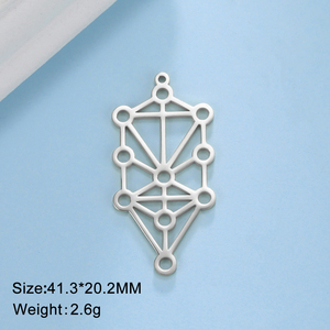 Myshape Mystic <span class=keywords><strong>Kabbalah</strong></span> Arbre de Vie Pendentif Amulette Spirituelle Acier Inoxydable Charms DIY pour la fabrication de bijoux Cadeaux Hanukkah - Product Image 2
