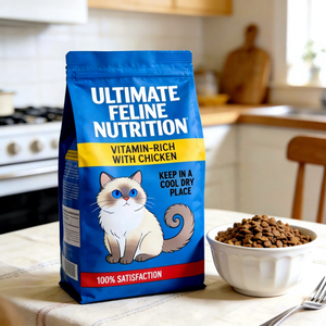 שקית זיפ לוק בהתאמה אישית 15 ק\\\"ג, אריזת פאוץ' עומדת, שקיות ניילון, שקיות ניתנות לסגירה חוזרת, פאוץ' שטוח לתחתית, למזון לכלבים, חתולים וחיות מחמד - Product Image 3