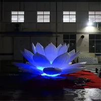 Fleur de Lotus gonflable changeante de couleur avec lumière LED pour la décoration de scène de discothèque de Concert gonflable