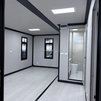 Conteneur portable en acier de 20 pieds, design minimaliste préfabriqué, salle d'activité mobile, bureau à domicile extensible, maison préfabriquée pliante