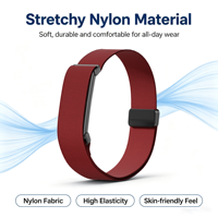 Bracelet de bras magnétique en nylon HMJ pour Google Fitbit Air Band, sport, natation, respirant, remplacement, boucle de montre