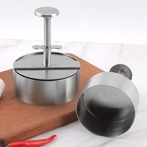 Presse à hamburgers et raviolis 2-en-1 en acier inoxydable à ressort pour hamburgers faits <span class=keywords><strong>maison</strong></span>, enveloppes de hamburgers et <span class=keywords><strong>mini</strong></span>-crêpes - Product Image 2