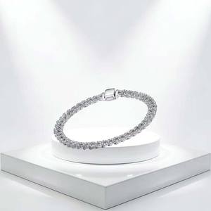 Nuevo 2026 Pulsera de tenis deslizante de Plata <span class=keywords><strong>925</strong></span> con Circonita, diseño de Corazón de Amor, Flor Púrpura, Planta y Abeja (estilo cuento), ideal como regalo y amuleto para fiestas - Product Image 5