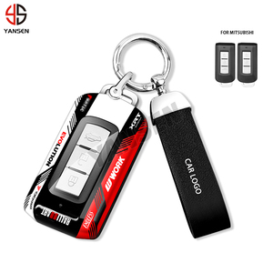 ABS Racing <span class=keywords><strong>Key</strong></span> Bìa trường hợp <span class=keywords><strong>Shell</strong></span> cho <span class=keywords><strong>Mitsubishi</strong></span> Outlander Lancer Eclipse EX asx chéo Colt Pajero Grandis Keychain phụ kiện - Product Image 1