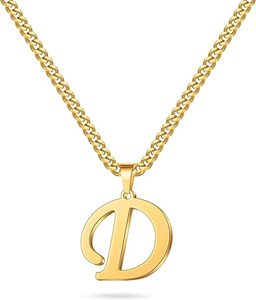 Nuevo Collar de Acero Inoxidable con Colgante de Letras <span class=keywords><strong>ABCDEF</strong></span> de 26 Letras Personalizable, Collar de Acero Inoxidable con Colgante - Product Image 4