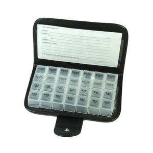 Caliente personalizado <span class=keywords><strong>Extra</strong></span> grande semanal y mensual píldora organizador portátil PP medicina caja de almacenamiento con embalaje de cuero - Product Image 2