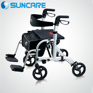 מבוגרים רפואי מתקפל אלומיניום זקוף כונן r8 קל משקל rollator ווקר עם מושב - Product Image 2