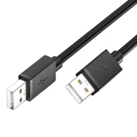 Câble USB 2.0 Type-A Mâle vers A-Mâle Haute Vitesse 480 Mbps, Conducteur en Cuivre Pur, Gaine en PVC, 0,5M-10M pour Ordinateur
