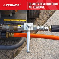 1pc Robinet à bille haute pression pour nettoyeur haute pression, vanne d'arrêt de tuyau 3/8'' 1/4'' NPT avec raccords à déconnexion rapide pour pompes de pulvérisation