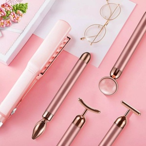 Energy Beauty Bar Rose Quartz Gold Massage Vibrating Skincare Face Jade <b>Roller</b> Massager - Product Image 4