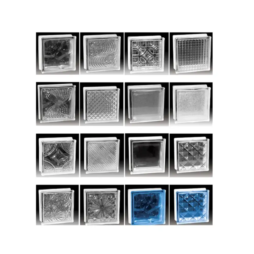Mattone di vetro dimensione del blocco Qingdao Rocky di alta qualità a basso prezzo di 190*190*80 millimetri di mattoni blocco di vetro con diverse dimensioni e design