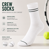 Chaussettes de sport personnalisées avec logo, chaussettes athlétiques en coton de qualité supérieure, chaussettes de sport à rayures classiques, chaussettes décontractées respirantes, vente en gros OEM privée