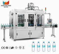 Machine de remplissage automatique d'eau en bouteille PET 9000BPH, machine d'embouteillage d'eau minérale purifiée, rinçage, remplissage, bouchage
