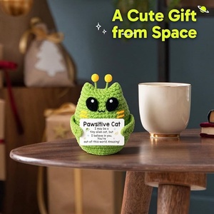 Mini Gato Alien de Peluche Hecho <span class=keywords><strong>a</strong></span> Mano, Ideal como Regalo para Amigos, Compañeros de Trabajo o Hermanos - Product Image 5