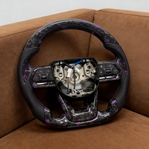 Volante de Fibra de Carbono Forjado Compatible con <span class=keywords><strong>Toyota</strong></span> Hilux, Fortuner, Camry, Land Cruiser, <span class=keywords><strong>Corolla</strong></span>, Hiace, Mark X, Prado, Yaris, Rav4GR - Product Image 6