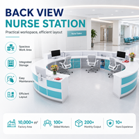 Comptoir de réception médical moderne en forme de U circulaire personnalisé pour hôpital, clinique, centre de santé