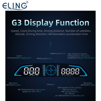 ELING 85mm (3 3/8 '') Compteur de vitesse GPS Odomètre Jauge de vitesse 0-999 km/h MPH 12V 24V avec rétro-éclairage pour voiture